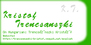 kristof trencsanszki business card